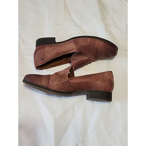 Rockport Cobb Hill Shoes Womens 9 Crosbie Slip On Loafer CI6210 Burgundy - Picture 8 of 12